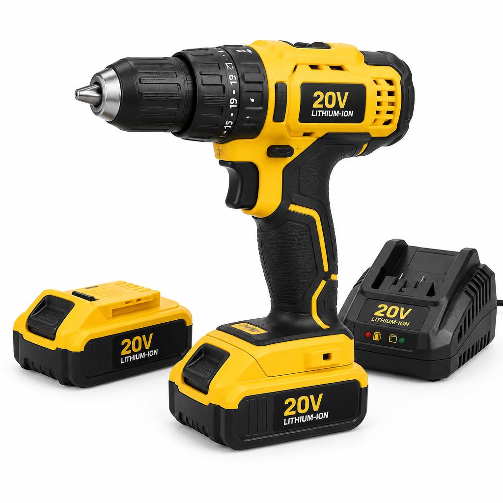 20V Cordless Drill/Driver Kit with 2 Batteries