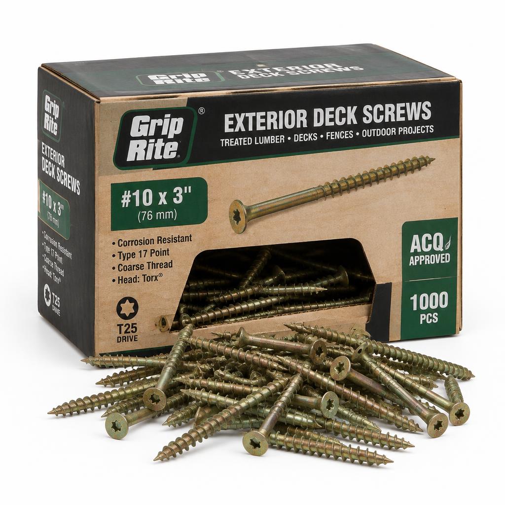Exterior Deck Screws #9 x 3 in., 5 lb. Box