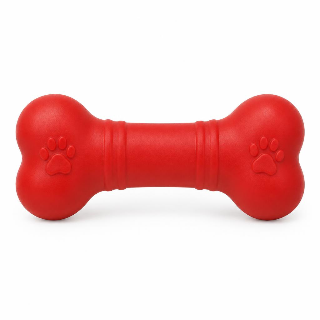 Durable Rubber Dog Chew Bone, Large