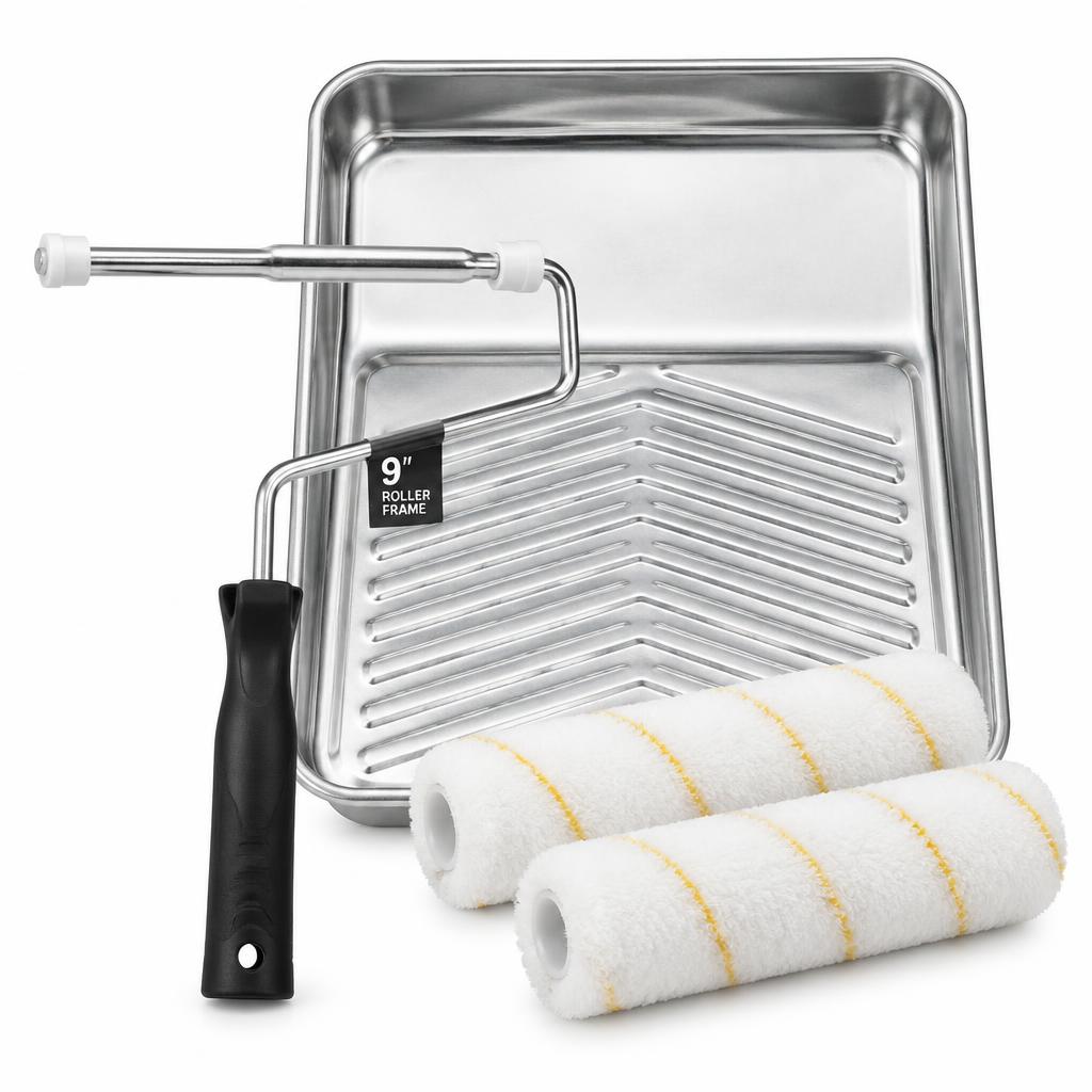 9 in. Paint Roller Kit with Tray and 2 Covers