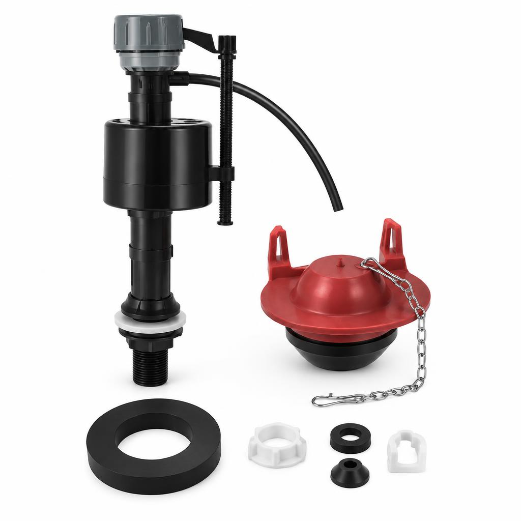 Universal Toilet Fill Valve and Flapper Repair Kit